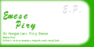 emese piry business card